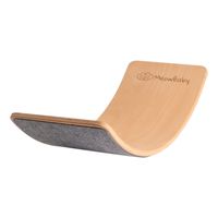 MeowBaby® Balance Board Balancierbrett aus Holz 80x30cm für Kinder, Grau