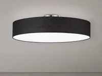 Trio Leuchten - Moderne runde Deckenleuchte I Deckenlampe I Lampe I Leuchte mit schwarzem Lampenschirm - Moli - - LED geeignet