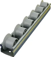 Spurkranz Röllchenleiste / Rollenleiste kpl. KRN 28/25 Länge 600 mm mit Spurkranzrad nach DIN 9033