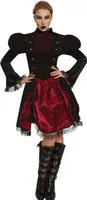 Halloween Gothic Kleid für Damen Finsternis, Größe: 36 - 38 (S) Farbe: Schwarz