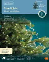 Lumineo Lichterkette TREE LIGHTS 672 LED 2,1 m warm weiß, Silberdraht