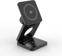 MH08 Pro - 3v1 Skládací bezdrátová Qi2 nabíječka - BLACK