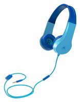 Motorola Sound JR200 - Kinder Kopfhörer mit Kabel - Kabelgebunder Kinderkopfhörer mit Lautstärkebegrenzung 85 dB und Audio Splitter - BPA Frei - ab 3 Jahren - Blue