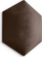 Muralo Polsterpaneel HEXAGON WANDKISSEN Wandpolster Bettkopfteil Wandpaneel Braun 40 cm x 35 cm