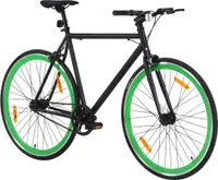 vidaXL Fahrrad mit Festem Gang Schwarz und Grün 700c 59 cm