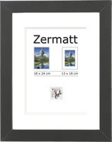 Bilderrahmen Holz Zermatt schwarz 18x24 cm