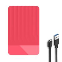 USB 3.0 2,5 Zoll SATA externe Gehäuse Silikonschutz Festplattenscheibe-Rot