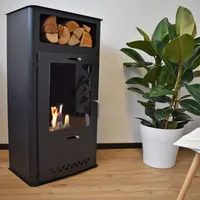 GLOW FIRE Ethanol Kamin 'Oslo' | Ethanolofen in schwarz mit 6 Std. Brenndauer und 2 KW Heizleistung | HxBxT: 98,1x52x34 cm