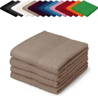 4er PACK Saunatücher XXL 100x200 cm Saunalaken Strandtücher Saunahandtücher 100% Baumwolle Badelaken, Farbe: Beige