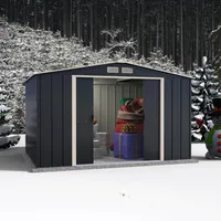 Duramax Metall Gartenhaus 322x234 Geräteschuppen Garten Gerätehaus Schiebetüren, H. 196 x B. 322 x T. 234 cm, Metall