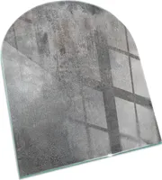 Raue Oberflächentextur – Glasbodenplatte für – Kaminofen – Kaminplatte Glas – Schutzglas – Funkenschutzplatte –Glasbodenplatte Feuerfeste – Hitzeschutzplatte – Bodenschutz aus Glas – 80x70 cm
