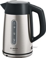 Bosch DesignLine TWK4P440 Wasserkocher & Toaster - Edelstahl / Schwarz