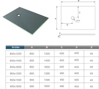 140x90cm Duschelement befliesbar bodeneben Fußbodenheizung Duschboard Duschwanne Mit Ablaufgarnitur