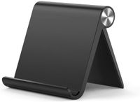 Handyhalter, Desktop-Handy-Ständer und Tablet-Ständer mit verstellbarem Winkel (schwarz)