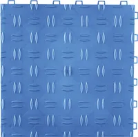 SucceBuy 12" x 12" x 0,53" zámková dlažba do garáže, balení 50 kusů, protiskluzová, oboustranná, podlahová krytina do garáží, sklepů, opraven, modrá