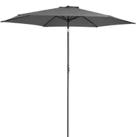 KINGSLEEVE® Sonnenschirm 300cm UV Schutz 80+ Abdeckung Kurbel Knickbar Alu Rund Balkon Terrasse Garten Balkonschirm Kurbelschirm Marktschirm Anthrazit