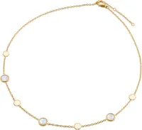 Boccia Collier Titan vergoldet mit Perlmutt 08056-02