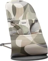 BABYBJÖRN Babywippe Bliss - Baumwolle Khaki Grüner Druck mit dunkelgrauem Gestell