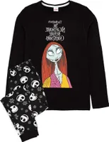 Nightmare Before Christmas - Schlafanzug mit langer Hose für Damen NS7097 (L) (Schwarz/Weiß)