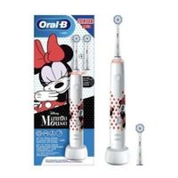 Oral-B Junior Minnie Mouse Elektrická zubná kefka pre deti od 6 rokov 360° regulácia tlaku 2 režimy čistenia vrátane časovača, biela + 2 nástavce