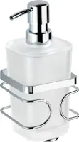 WENKO Seifen Spender 285 ml Dosierer Flüssig nachfüllbar Bad WC Premium Silber