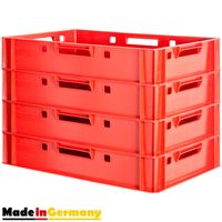 5 Metzgerkisten Stapelbox Behälter groß rot E 2 NEU Gastlando