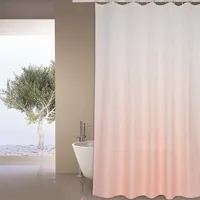 MSV Premium Anti-Schimmel Textil Duschvorhang - Anti-Bakteriell, waschbar, 100% wasserdicht, mit 12 Duschvorhangringen - Polyester, „Sugar“ Rosa 180x200cm