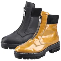 Rieker Damen Stiefeletten Blockabsatz Reißverschluss 76161, Größe:41 EU, Farbe:Schwarz