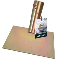 KOTARBAU® Eisschaber 15x17 cm Verzinkt Stahl Eisstößer Holzstiel