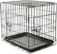 TRESKO® Hundekäfig 62x45x52cm Metall Transportkäfig Auto Hundebox Transportbox faltbar Drahtkäfig