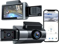 Dashcam, Auto mit WiFi drei Rekord Auto Recorder 1080P Front Auto HD mit Rückwärtsgang Bild,Datum gestempelt, Schwarz