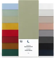 Blumtal Spannbettlaken 140x200 cm - Bettlaken 140x200 aus Mikrofaser - Olive - Grün