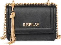 REPLAY Umhängetasche Crossbody Bag Black / Gold schwarz