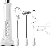 Milchaufschäumer, wiederaufladbarer USB-Milchaufschäumer, handgehaltener elektrischer 3-Gang-Schaum