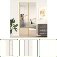 Drzwi wewnętrzne Living Store Slim Golden 102,5x201,5 cm szkło hartowane i aluminium