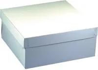 Papstar Tortenkartons, mit Deckel, Pappe eckig 30 cm x 30 cm x 10 cm weiß, 5 x 10 Stück
