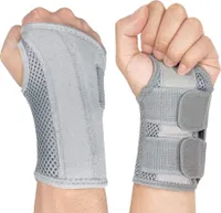 Atmungsaktive Handgelenkstütze Handgelenk Bandage Mit Metallschiene-Stabilisator Männer Frauen Handgelenkbandage Verstellbare Handgelenkschiene für Arthritis, Sehnenentzündung, Verstauchung