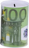 Spardose im Euro Design Metall Blech Dose Sparbüchse Gelddose Metallspardosen Geldspardose Metallspardose (100)