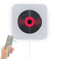 Wand-CD-Player mit LED-Display Tragbare Musik-Audio-Boombox, Fernbedienung, weiß