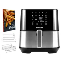 Cosori Heißluftfritteuse, TurboBlaze Chef Edition, CAF-DC602-KEUR,  6.0-Liter, 1725,00 W, Einzigartiger DC-Motor, 40 % Stromsparen und 46 %  schneller zubereiten, Variables 5-Stufen Gebläse und einen Timer von 1  Minute bis 24 Stunden