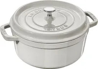 Staub Cocotte, 24 Cm Weisser Trüffel Rund Gusseisen Weisser Trüffel 285 Mmx260 Mmx120 Mm