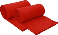 Betz 2 Stück Luxus Fleecedecken 130x170 cm Kuscheldecken  Farbe rot