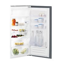 Einbau-Kühlschrank 189 L LED Inox Glas Ablagen Indesit IBC 12BC21R
