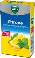 WICK Zitrone zuckerfreie Halsbonbons mit natürlichem Menthol 46g