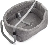 Hundesitz Autositze Autokörbchen Hundeautositz Autositz für Hunde Hundetasche Grau Leinenimitat S