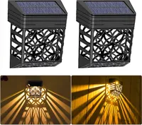 2 Stück LED Solar Wandleuchte Wasserdicht Zaunlicht Gartenleuchte Außen Solarlampe für Garten Terrasse Treppe Hof