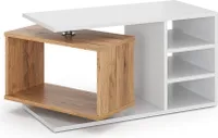 Vicco Couchtisch Rafi, 88 x 35 cm, Weiß/Eiche