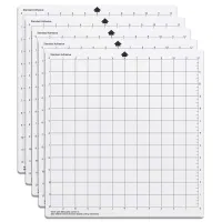 5er Ersatz Schneidematte Transparente, 12 x 12 ZollStandard Grip Schneidematte, Matte mit Messgitter