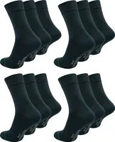 Paolo Renzo Bambus Business Socken Damen & Herren 12 Paar 35/38 Dunkelgrau