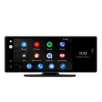 12 Zoll Universal Carplay Android Auto Zigarettenanzünder 4K DVR Bluetooth RDS mit SD-Karte Vorner und Rückfahrkamera